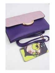 Pochette Bandoulière à Rabat Effet Broderie