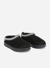 Sabots en suédine à broderies