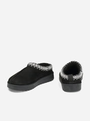 Sabots en suédine à broderies