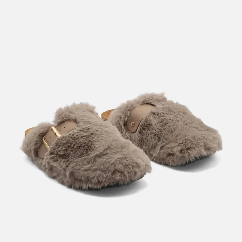 Sabot à fausse fourrure