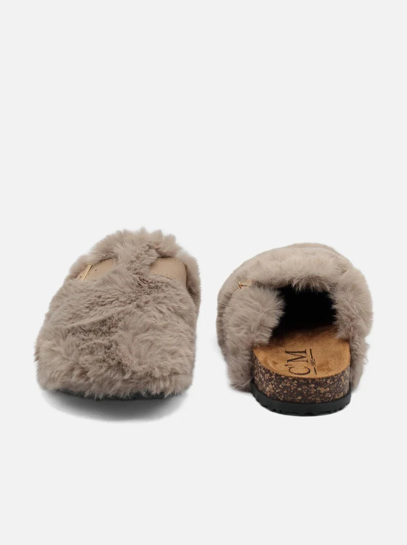 Sabot à fausse fourrure