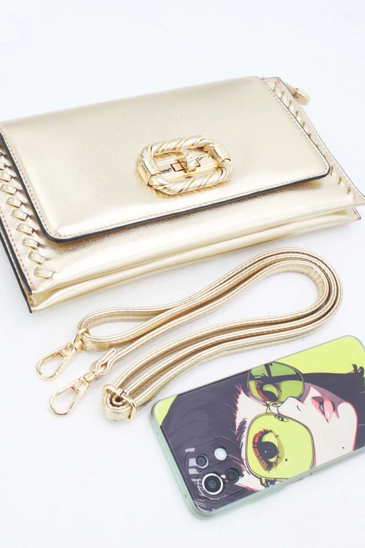 Pochette Bandoulière à Boucle Doré