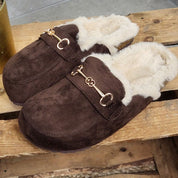 Sabots Femme Daim Fourrés