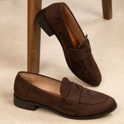 Mocassins effet suédine femme