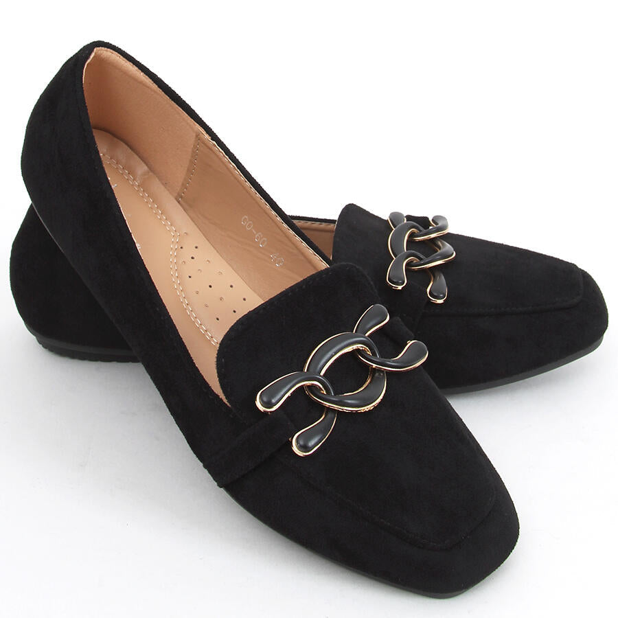 Mocassins en daim femme avec décoration