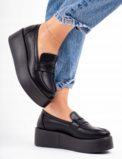 Mocassins à plateforme avec bride décorative