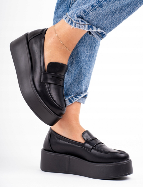 Mocassins à plateforme avec bride décorative