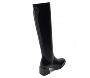 Botte haute à talon bas avec semelle en caoutchouc antidérapante